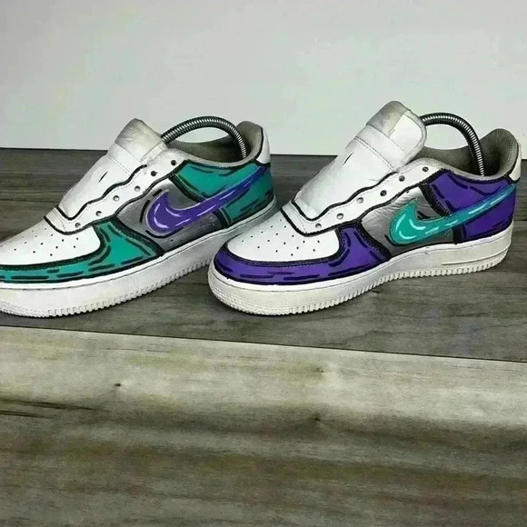 Nike Air Force 1 Low AF1 Customs “Cartoon Mermaids” Custom Fun - Picture 8 of 11